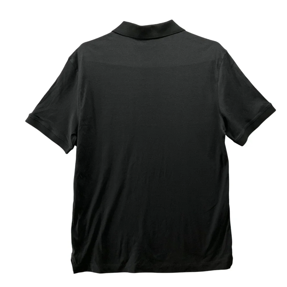 Banana Republic Luxe Touch Performance Polo Shirt Mens M‎ Black Short Sleeve